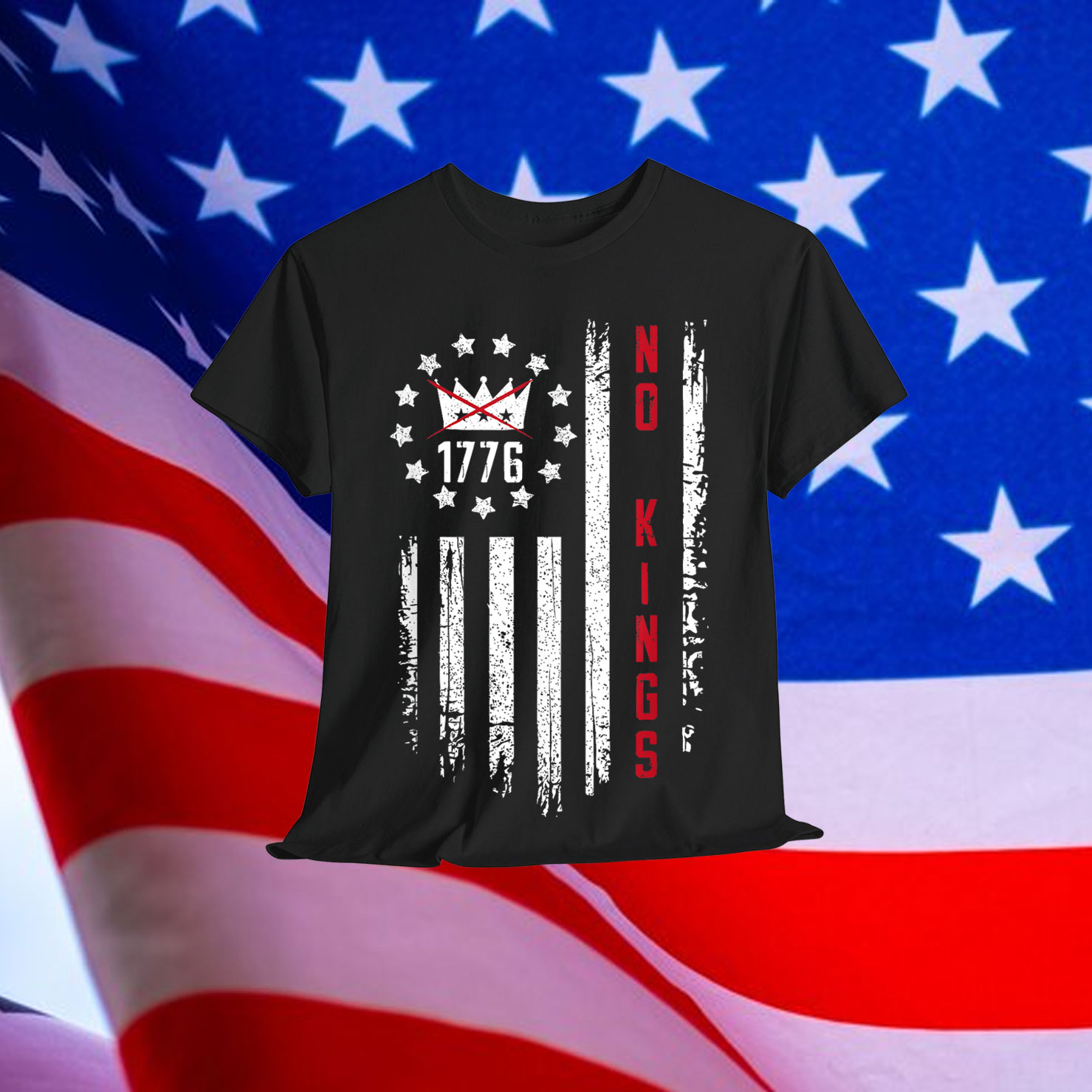 No Kings In America Since 1776 4th Of July American T-Shirt
