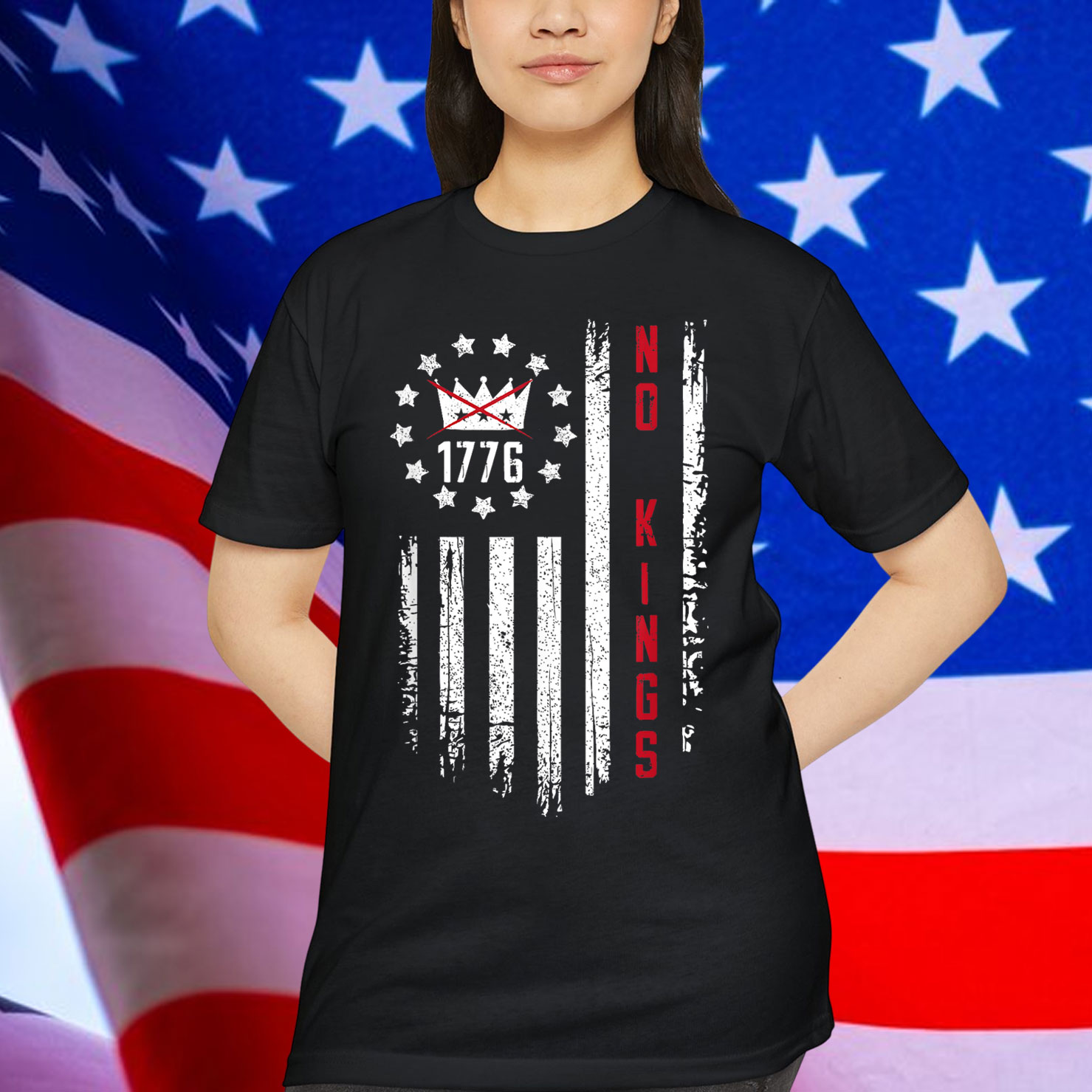 No Kings In America Since 1776 4th Of July American T-Shirt