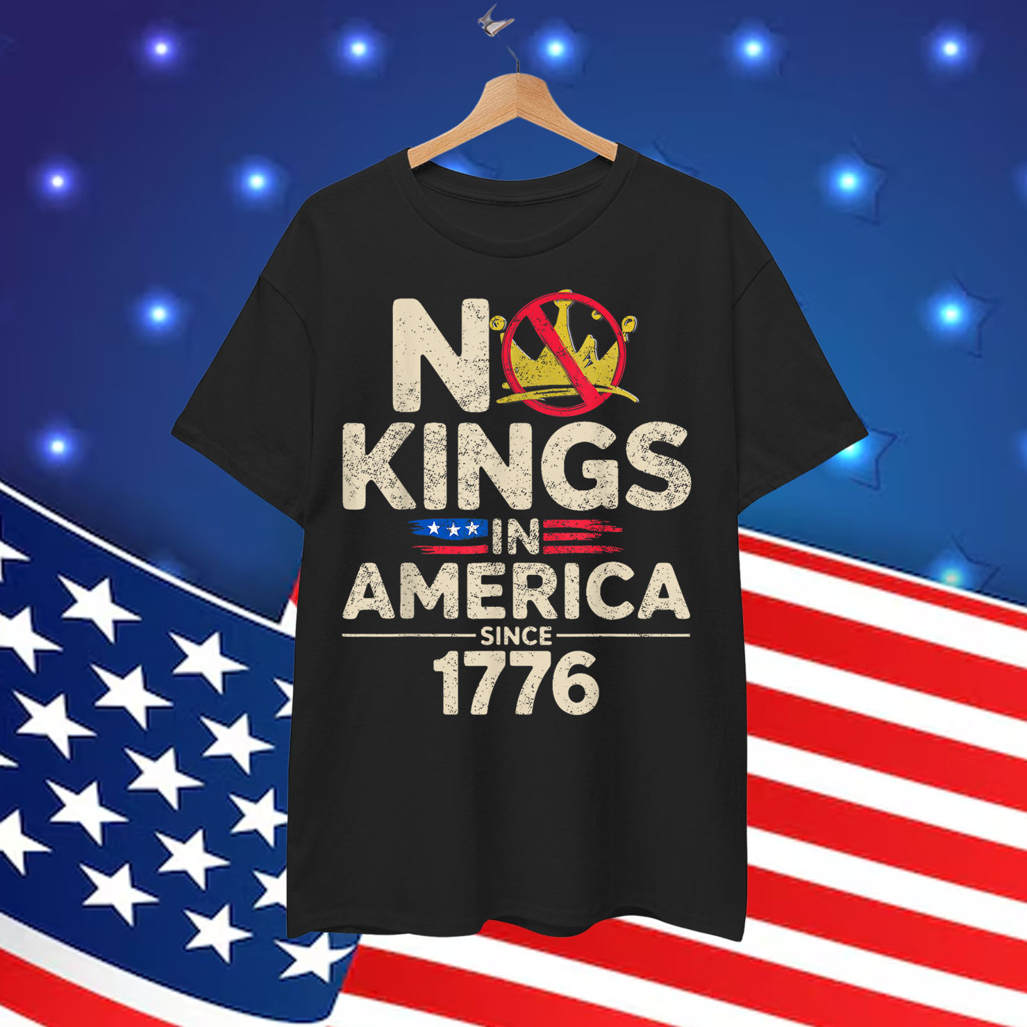 No Kings In America Since 1776 Idea Present Patriotic Shirt