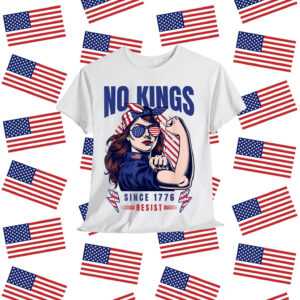 No Kings In America Since 1776 Patriotic Feminism Statement Shirt