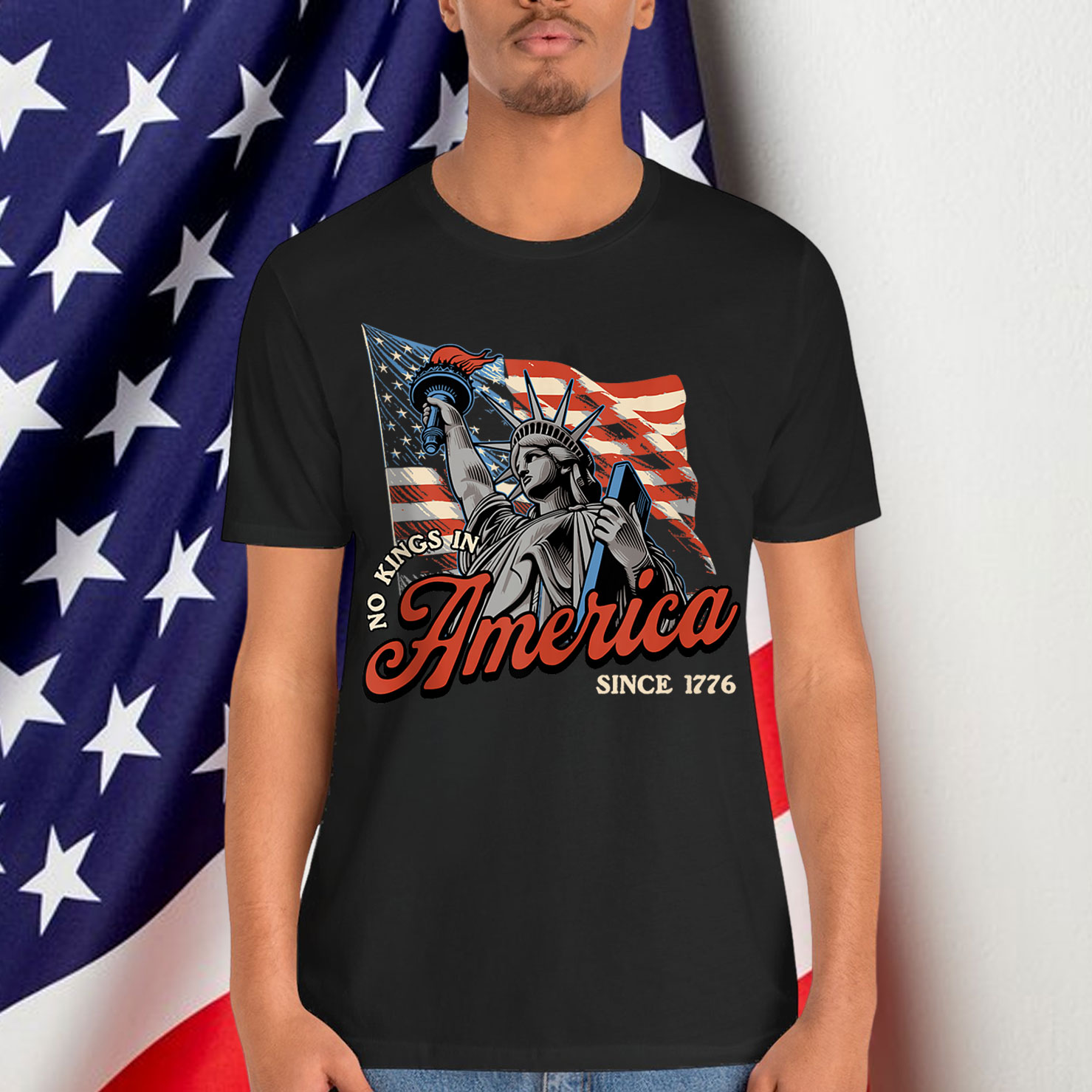 No Kings In America Since 1776 Patriotic Liberty Statement Shirt