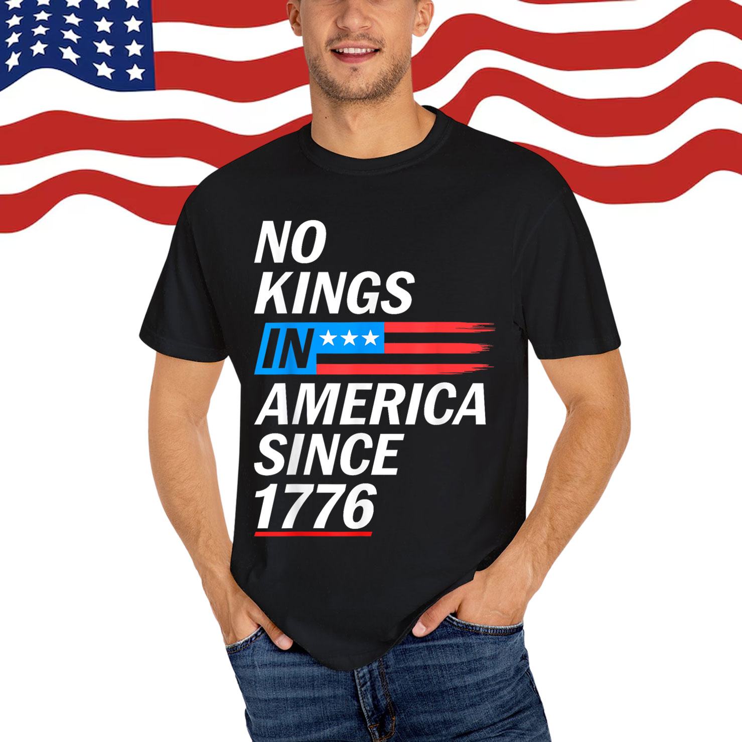 No Kings In America Since 1776 Patriotic USA Freedom Shirt