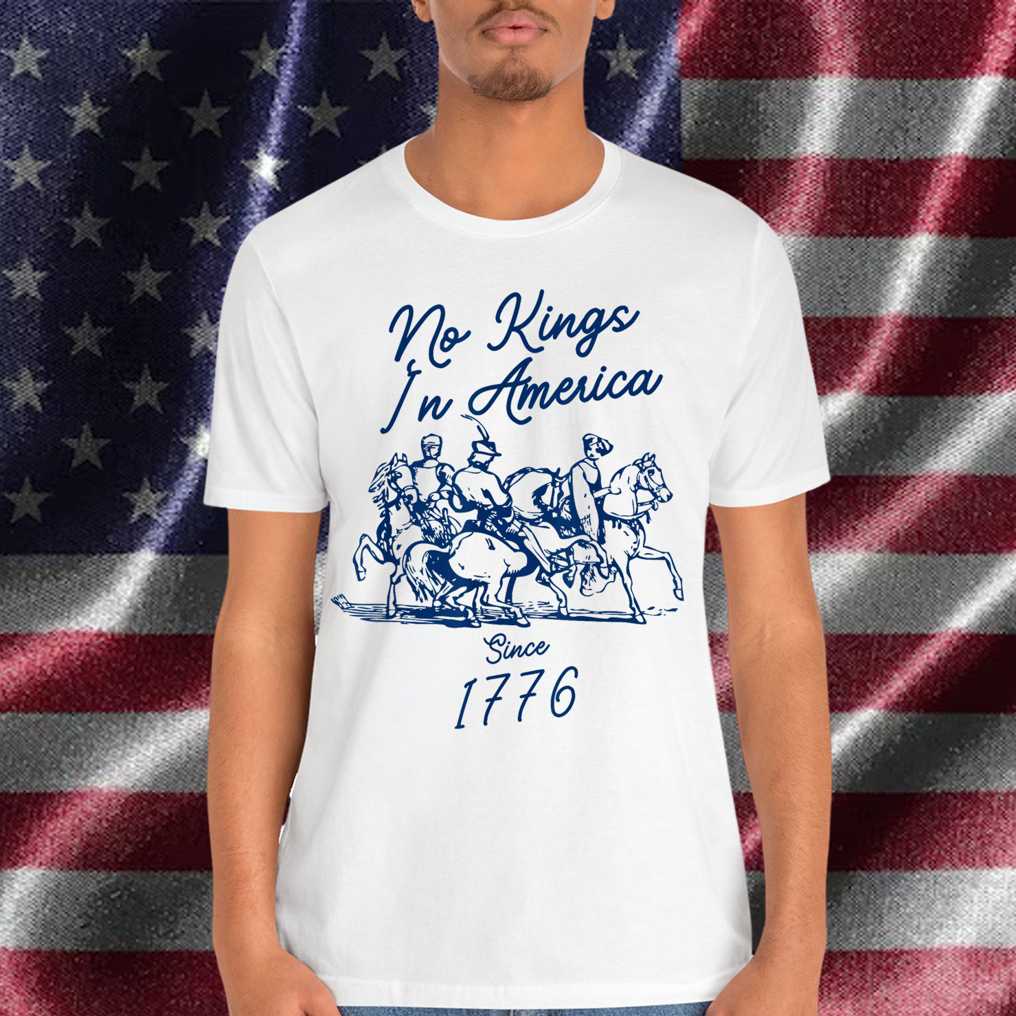 No Kings In America Since 1776 Retro T-Shirt
