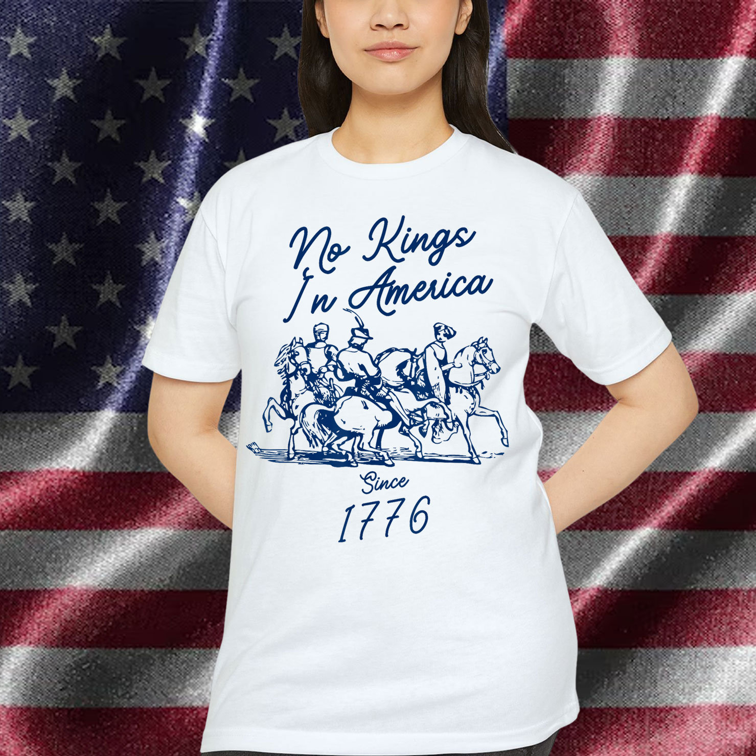 No Kings In America Since 1776 Retro T-Shirt