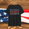 No Kings In America Since 1776 Retro Stripe Shirt