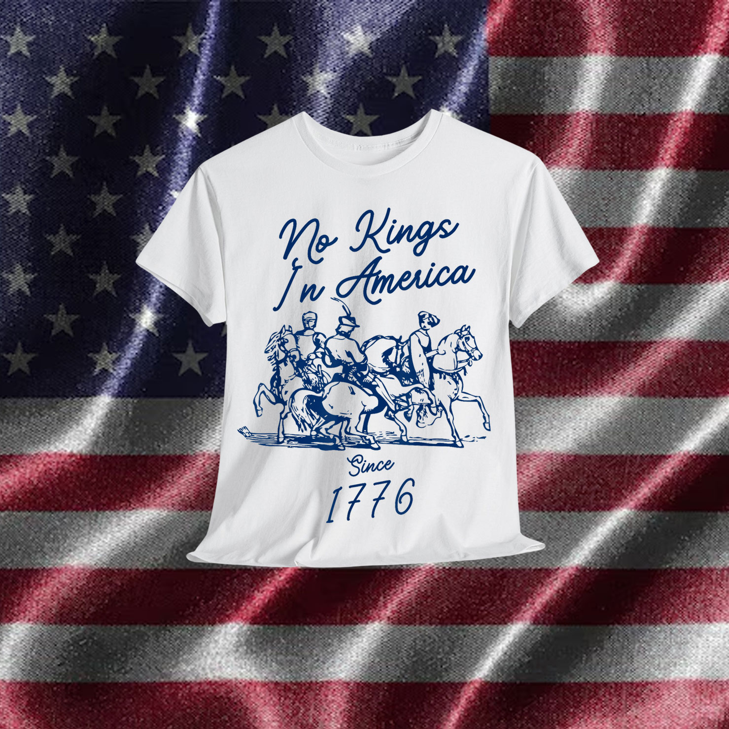 No Kings In America Since 1776 Retro T-Shirt