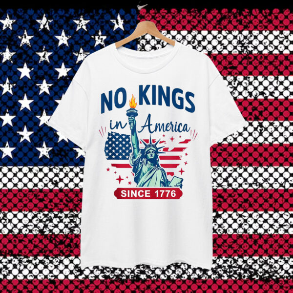 No Kings In America Since 1776 USA Flag Political Shirt