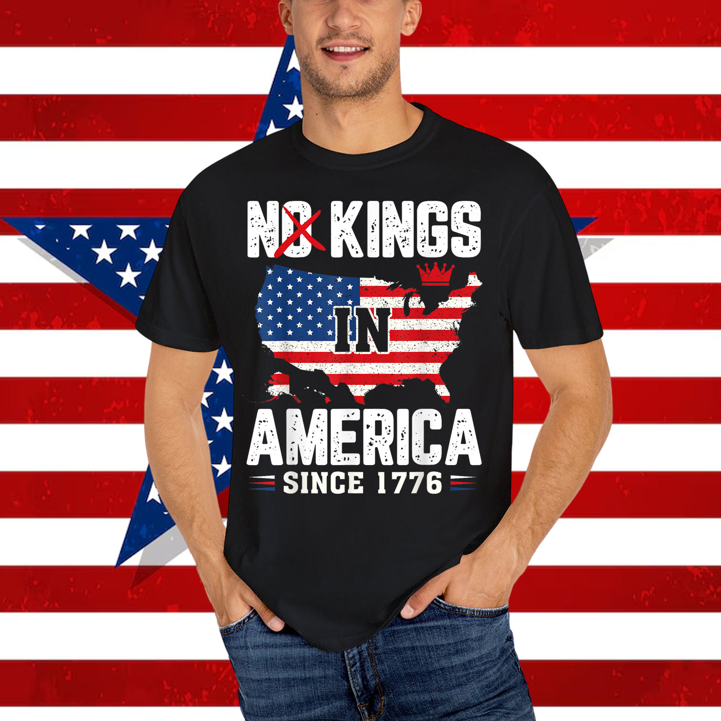 No Kings In America Since 1776 USA Shirt