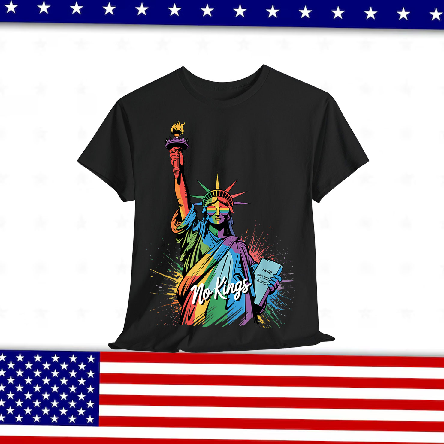 No Kings In America Statue Of Liberty Pride T-Shirt