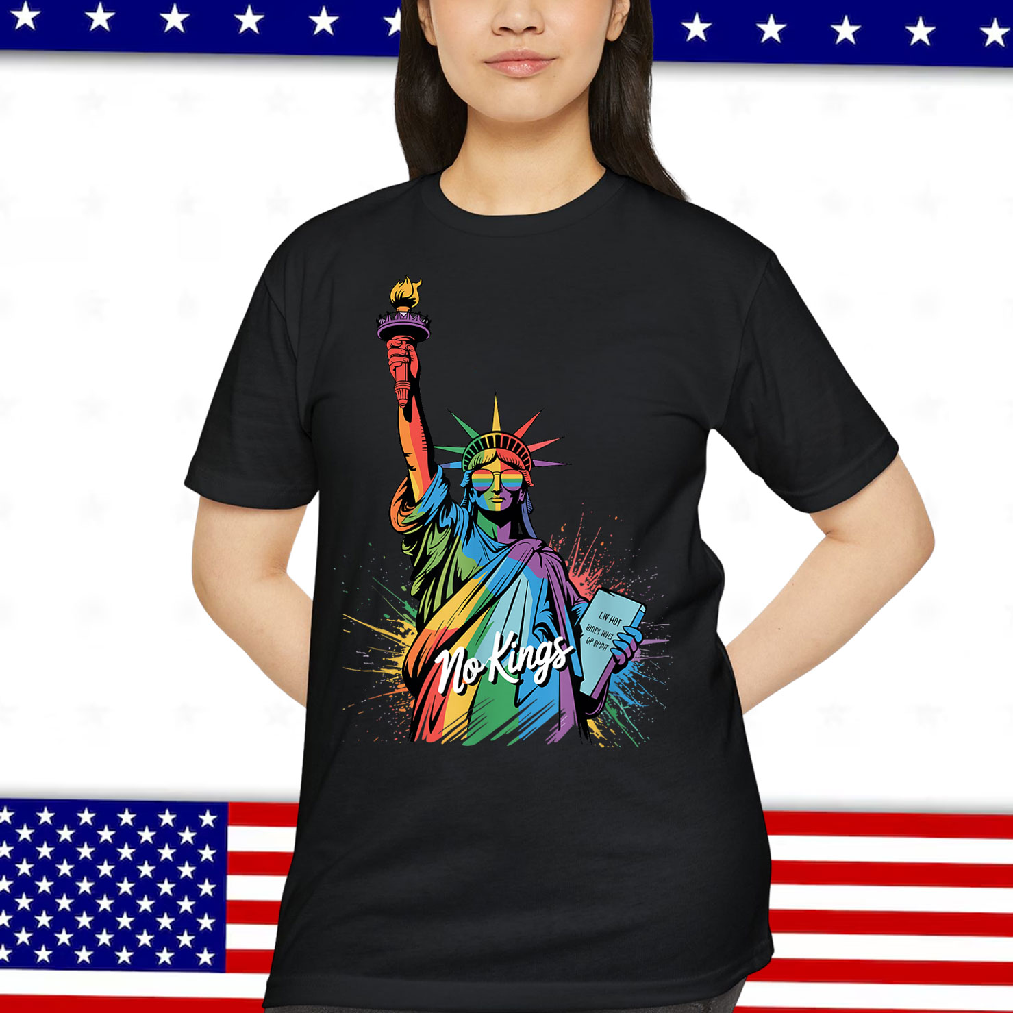 No Kings In America Statue Of Liberty Pride T-Shirt