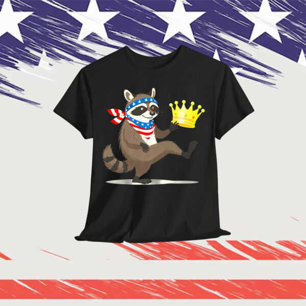 No Kings In America We The People Funny Raccoon in Bandana Premium T-Shirt