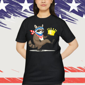 No Kings In America We The People Funny Raccoon in Bandana Premium T-Shirt