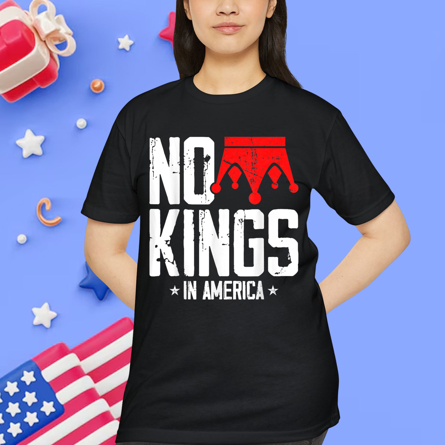 No Kings In America We The People Political Retro Shirt