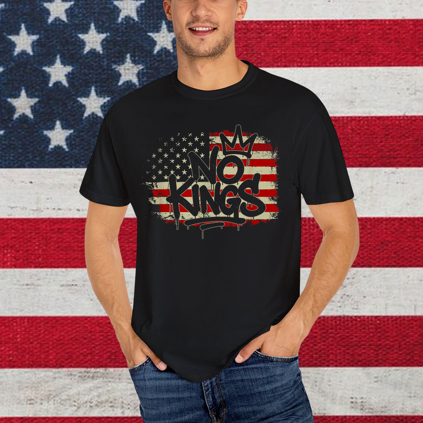 No Kings In America We The People Political USA Shirt