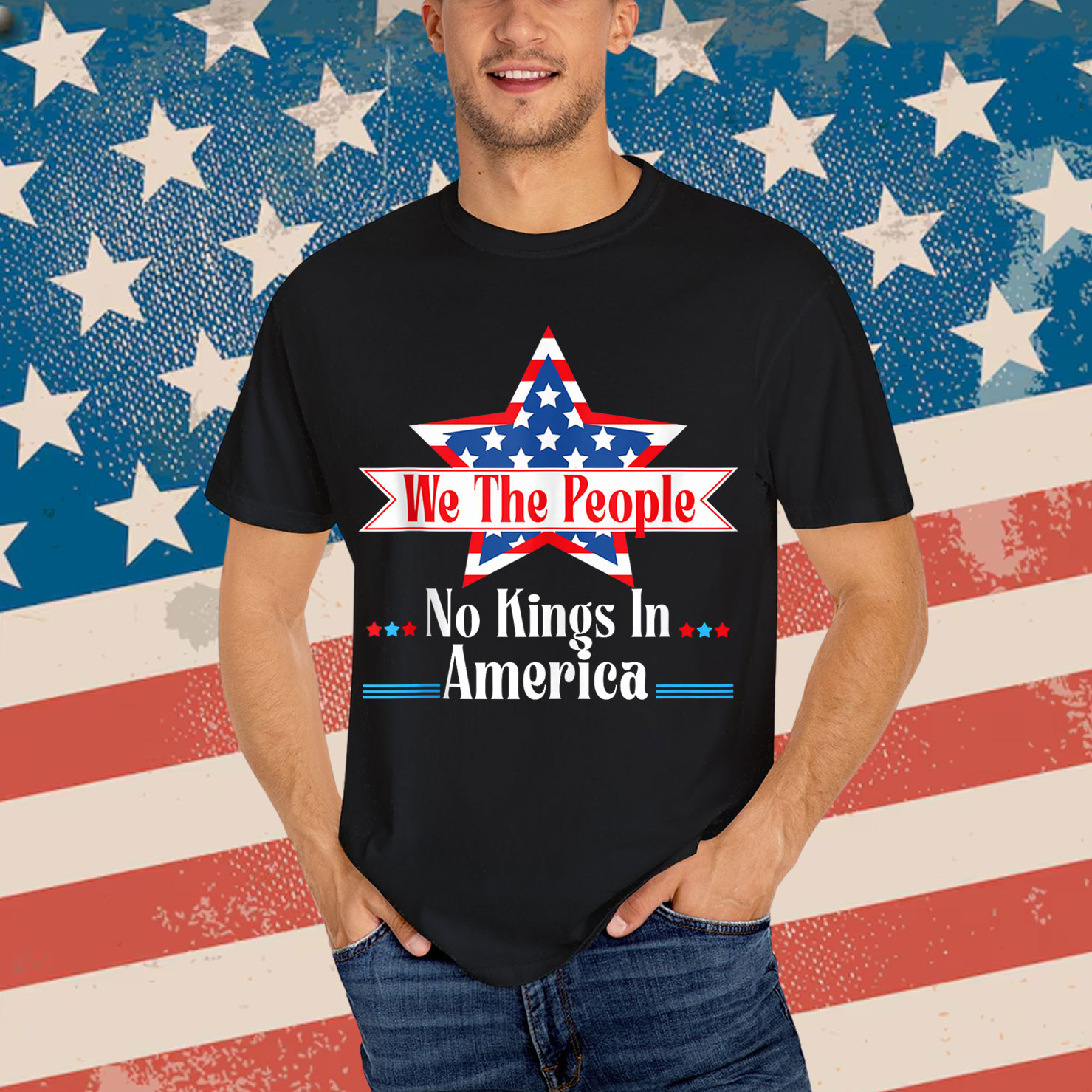 No Kings In America We The People Quote Patriotic Shirt