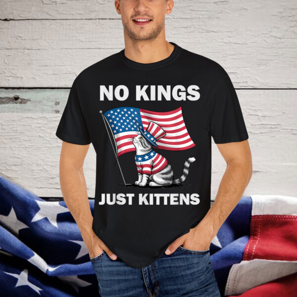 No Kings Just Kittens Patriotic Protest Cat Shirt