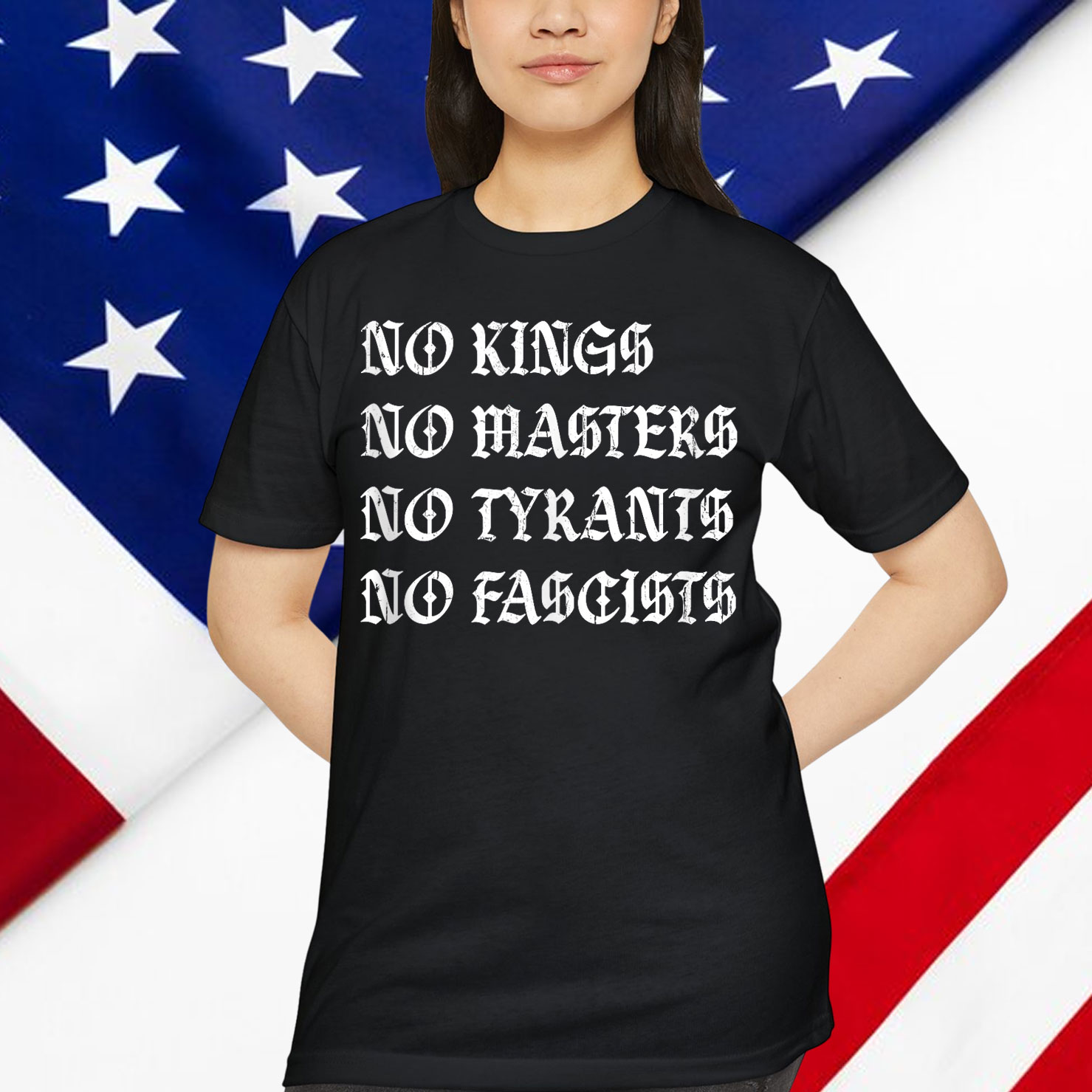 No Kings No Masters No Tyrants No Fascists Social Justice T-Shirt