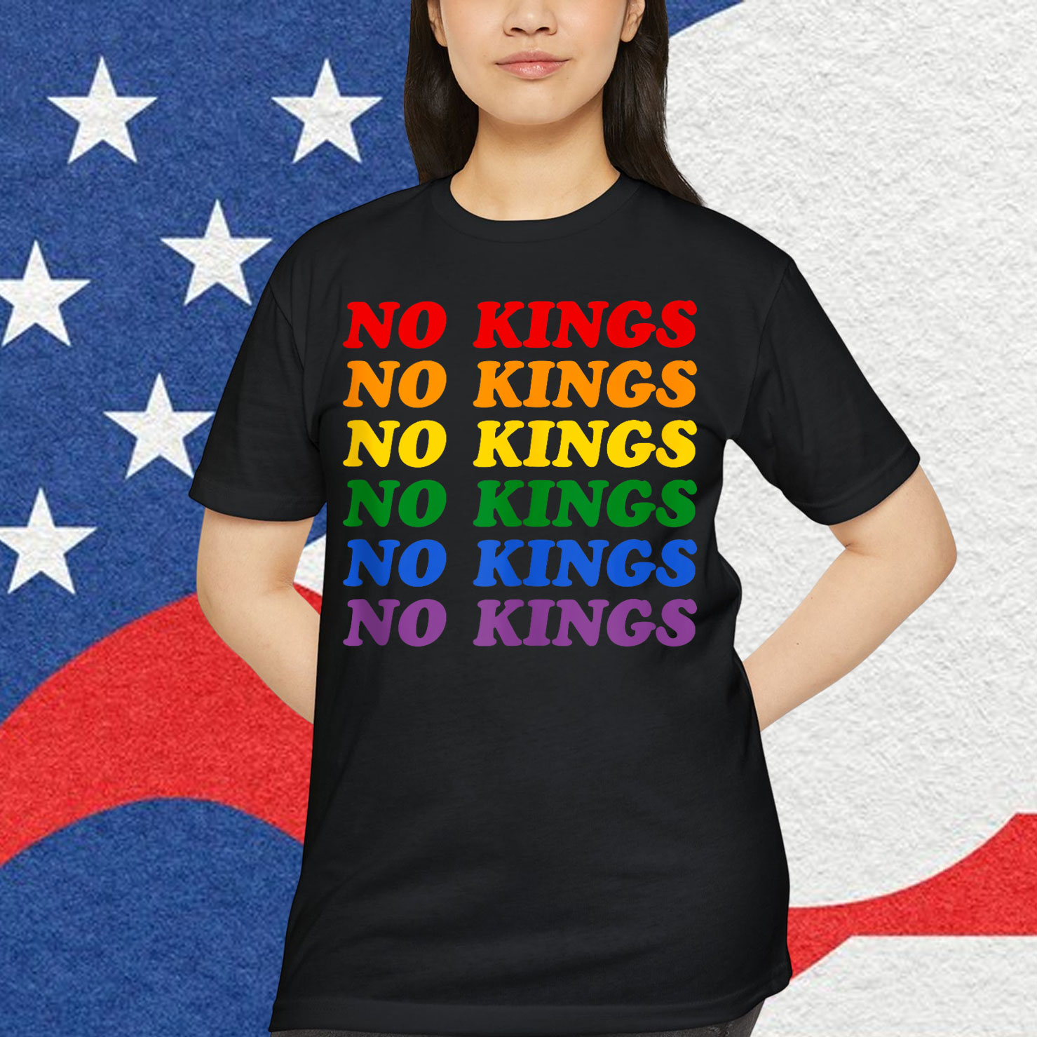 No Kings Pride LGBT Rainbow Grocery Bag Inspired T-Shirt