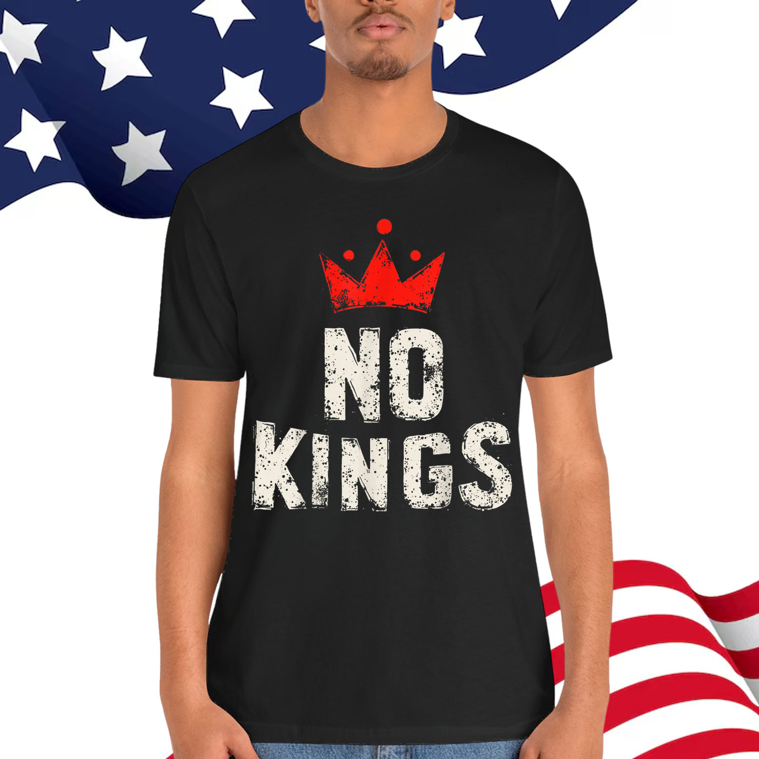 No Kings Protest Democracy Sign Shirt