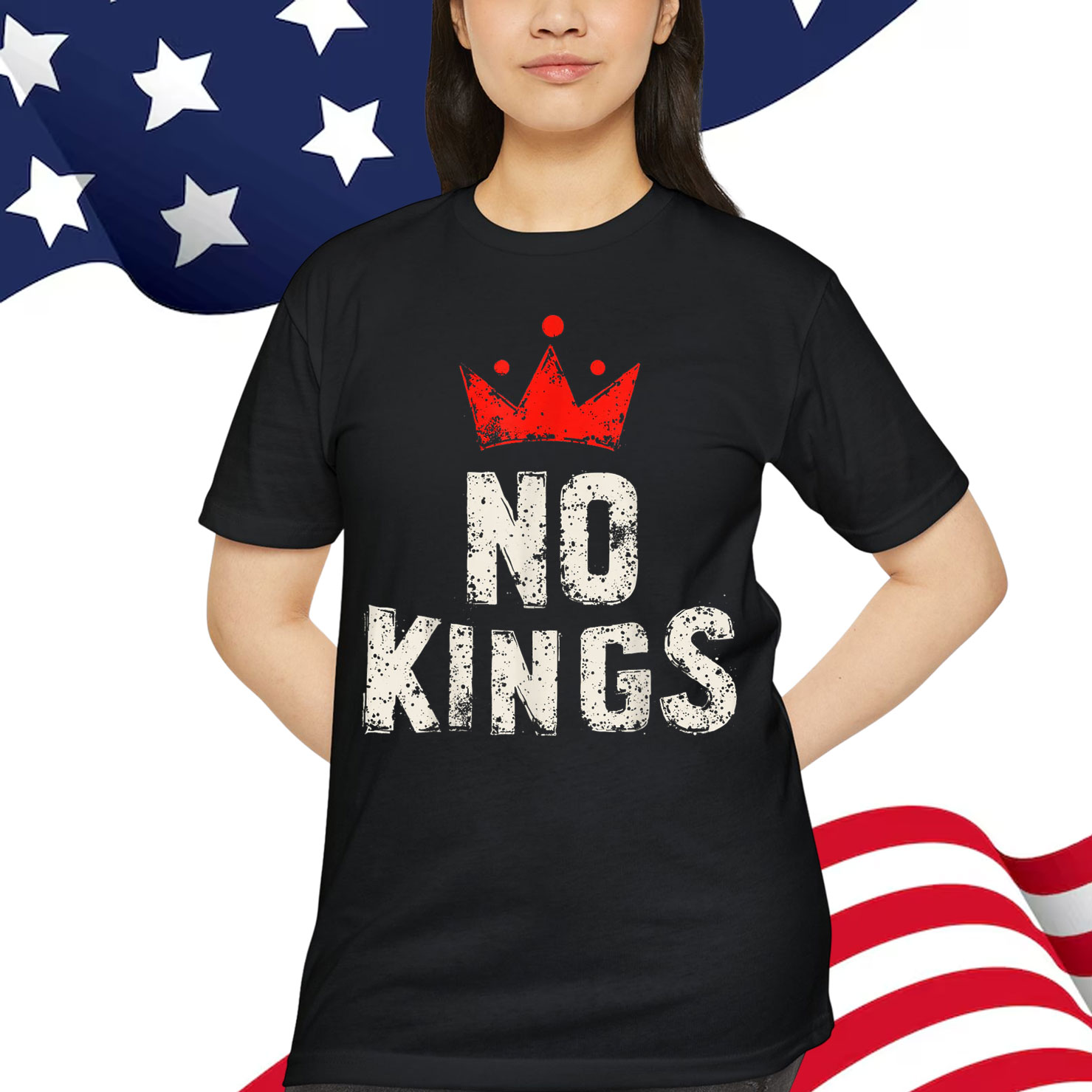 No Kings Protest Democracy Sign Shirt