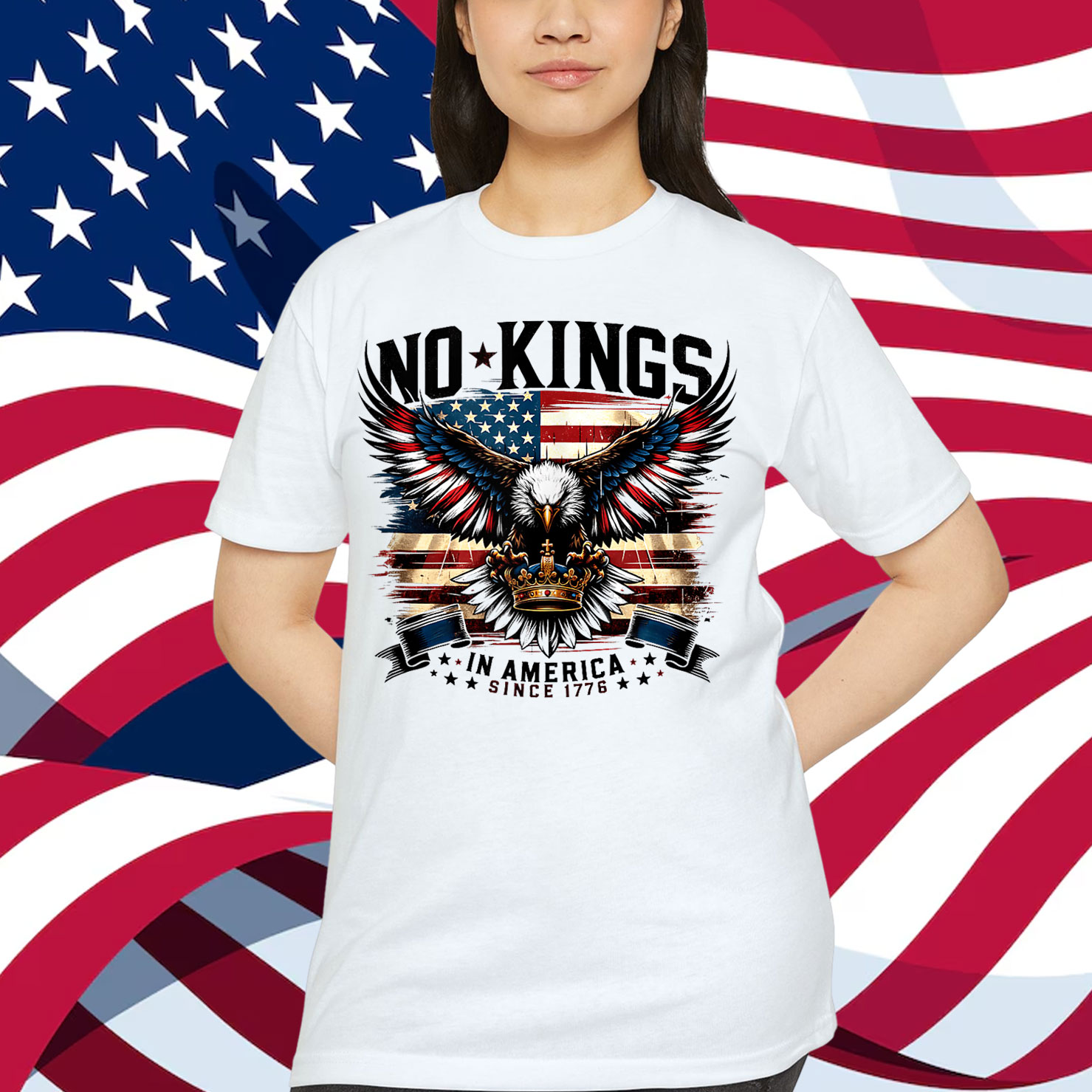 No Kings Since 1776 American Pride T-Shirt