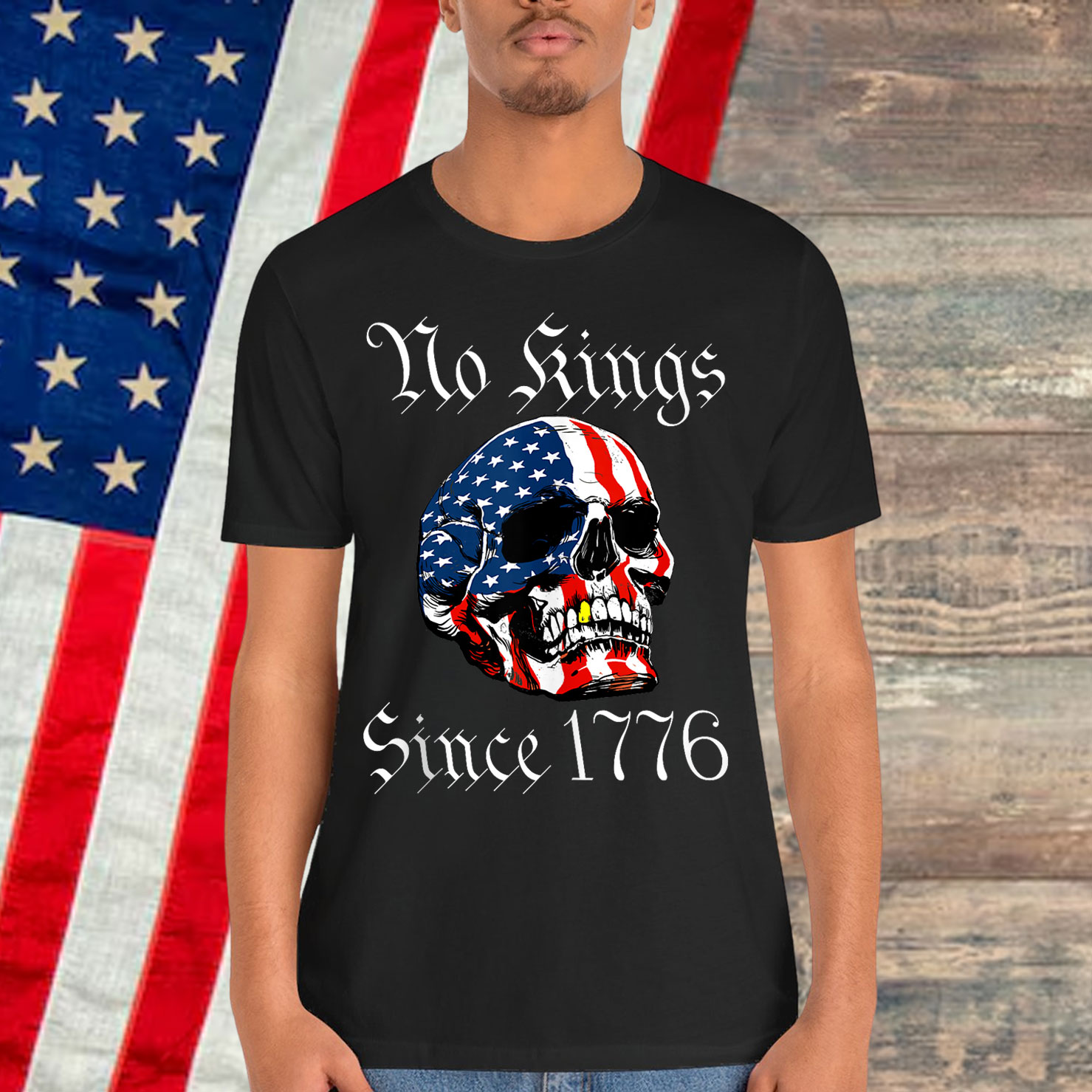 No Kings Since 1776 American USA Freedom T-Shirt