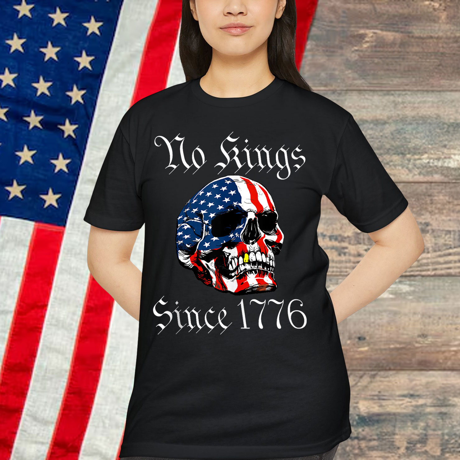 No Kings Since 1776 American USA Freedom T-Shirt