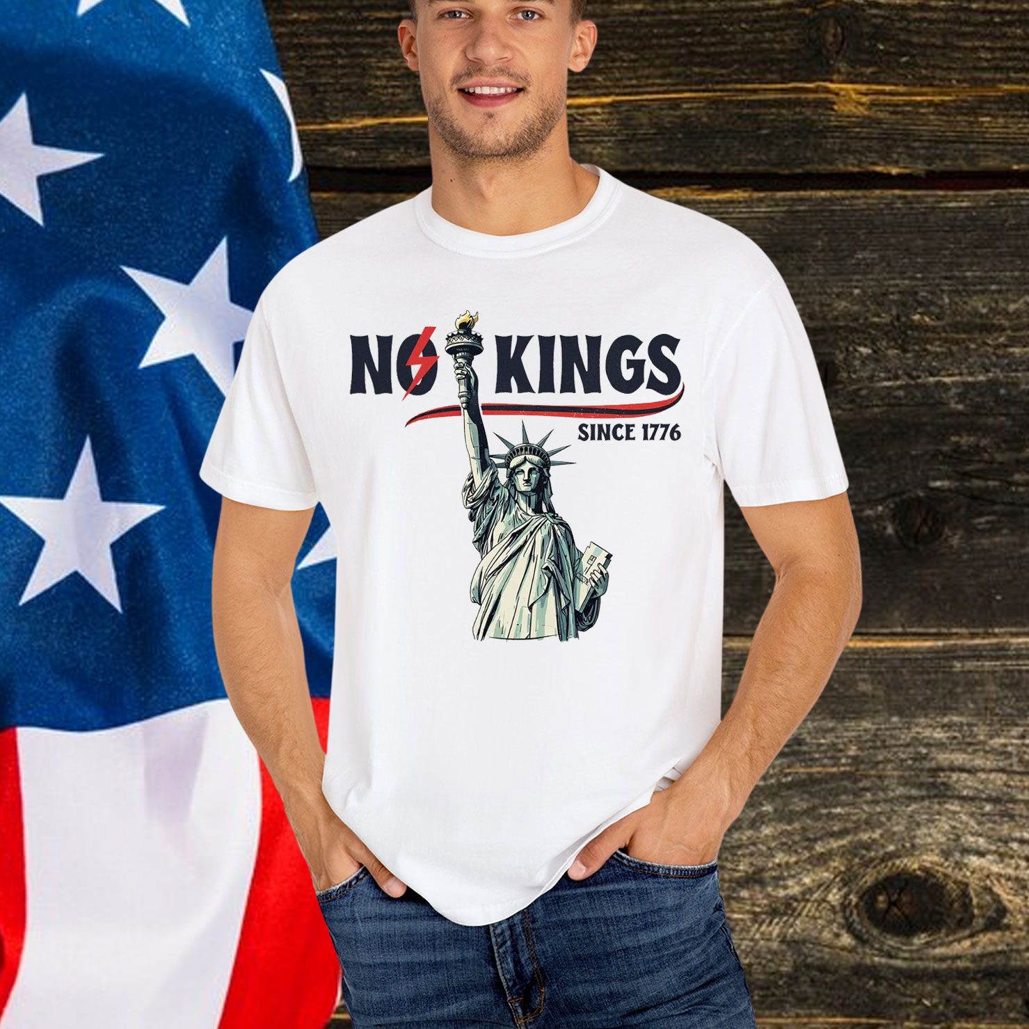 No Kings Since 1776 Resist Crop Shirt