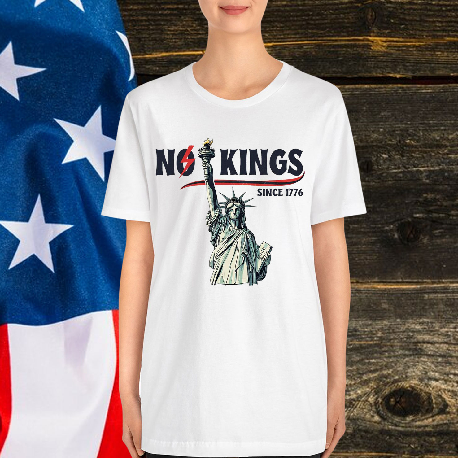 No Kings Since 1776 Resist Crop Shirt
