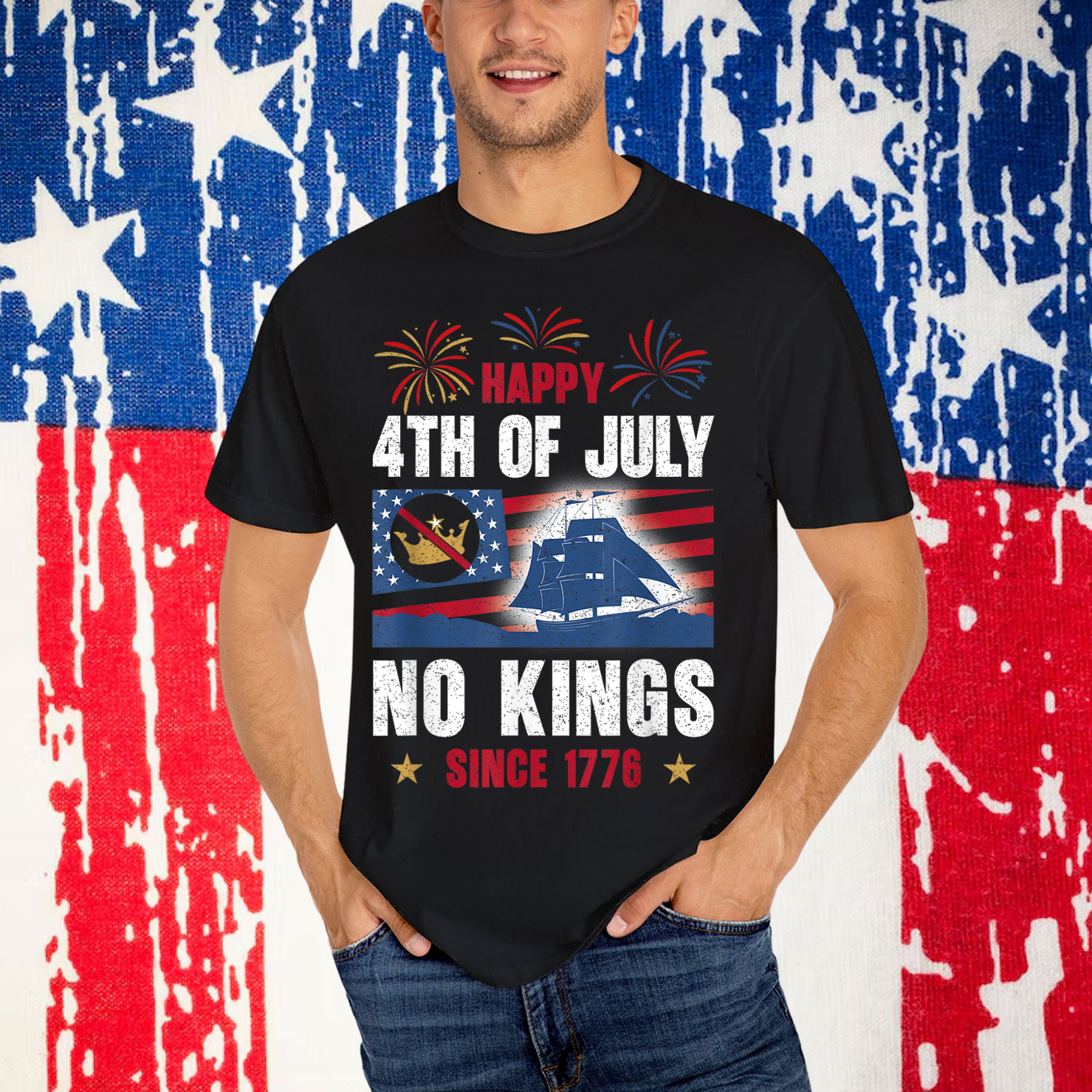 No Kings Since 1776 Patriotic 4th Of July Independence Shirt