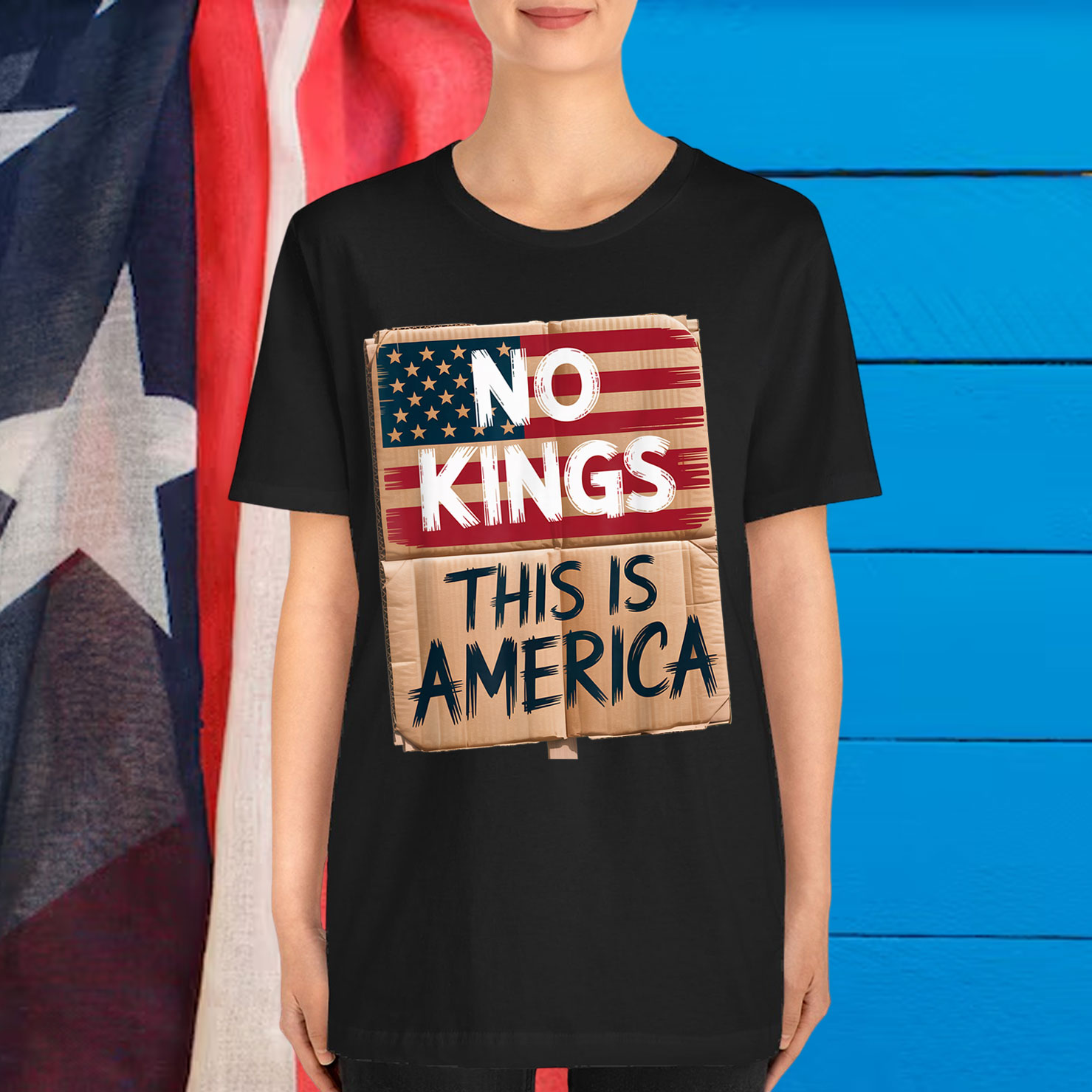 No Kings This is America Patriotic Freedom Design Shirt