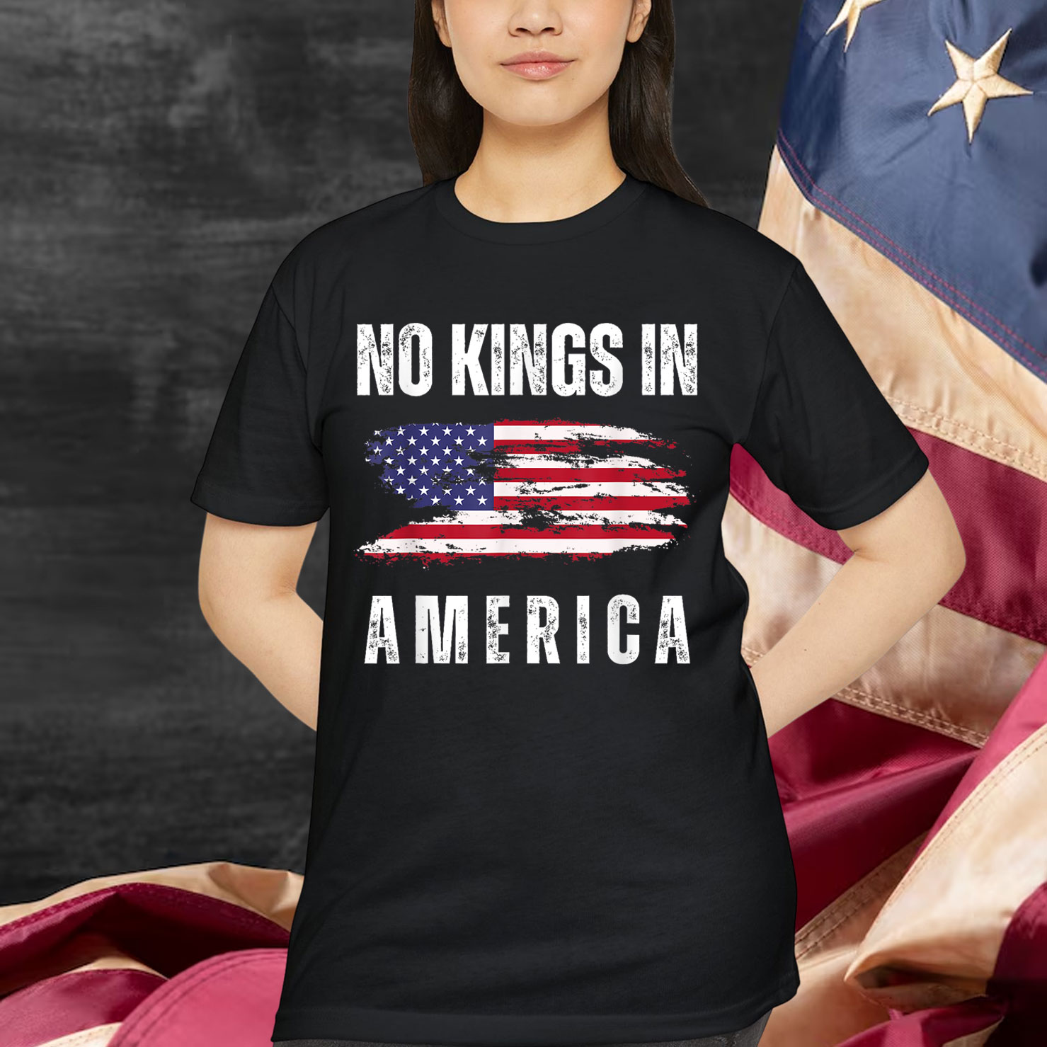 No Kings Vintage Patriotic Freedom Liberty Shirt