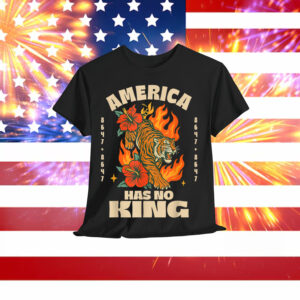 No Kings in America 8647 Vintage Boho Orange Tiger T-Shirt