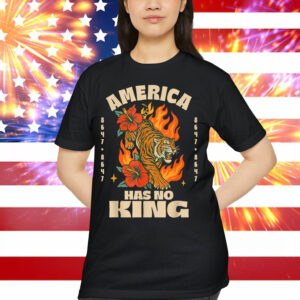 No Kings in America 8647 Vintage Boho Orange Tiger T-Shirt