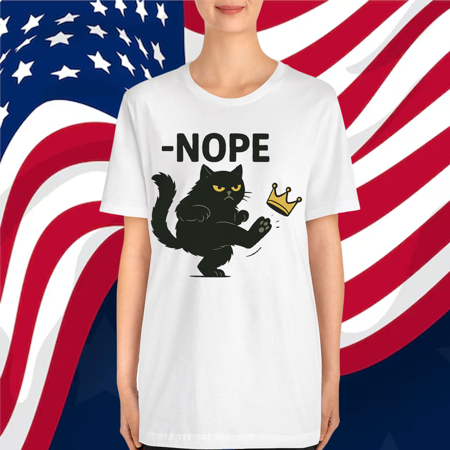 No Kings in America Black Cat Shirt