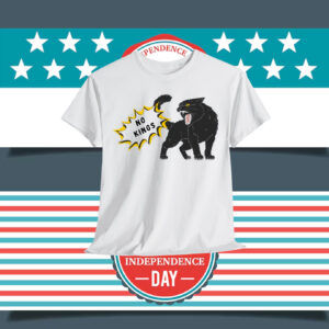 No Kings in America Black Cat T-Shirt