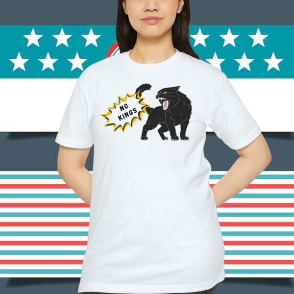 No Kings in America Black Cat T-Shirt