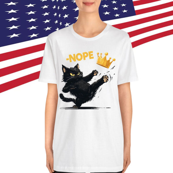 No Kings in America Black Cat Shirt