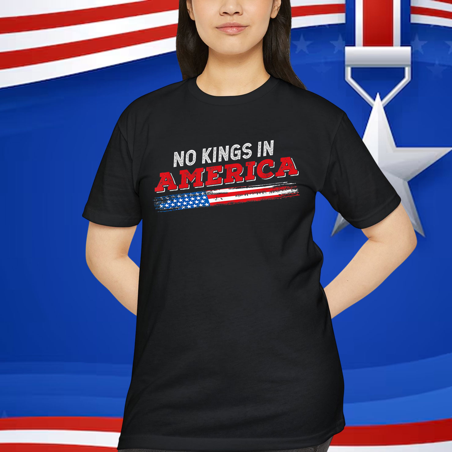 No Kings in America Patriotic USA 4th Shirt