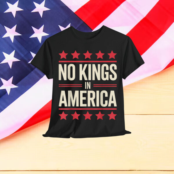 No Kings in America Flag Save Democracy T-Shirt