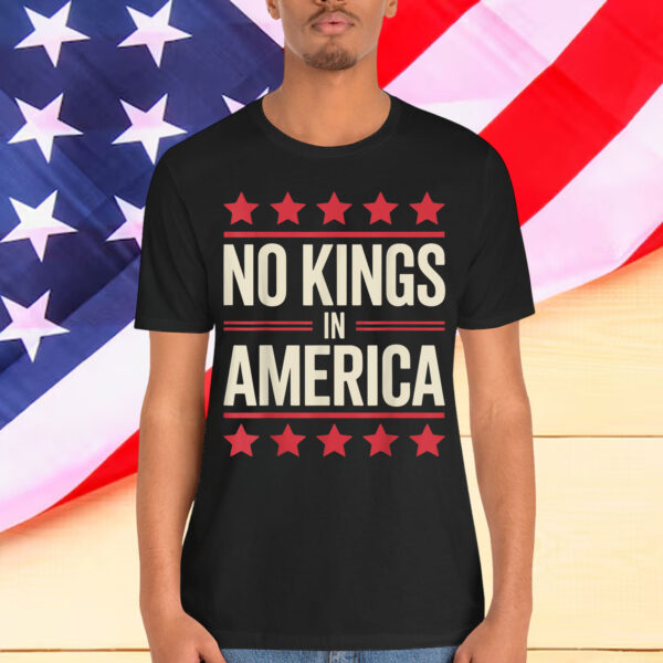 No Kings in America Flag Save Democracy T-Shirt