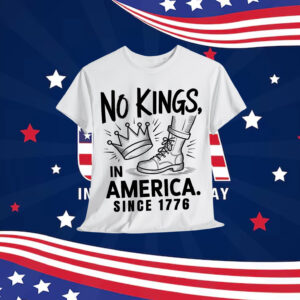 No Kings in America Since 1776 Crown T-Shirt