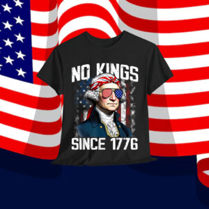 No Kings in America Since 1776 Distressed USA Shirt