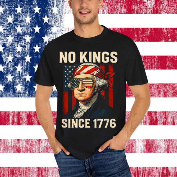 No Kings in America Since 1776 Distressed USA Shirt