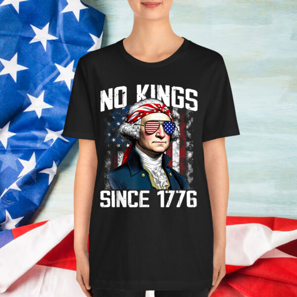 No Kings in America Since 1776 Distressed USA Shirt