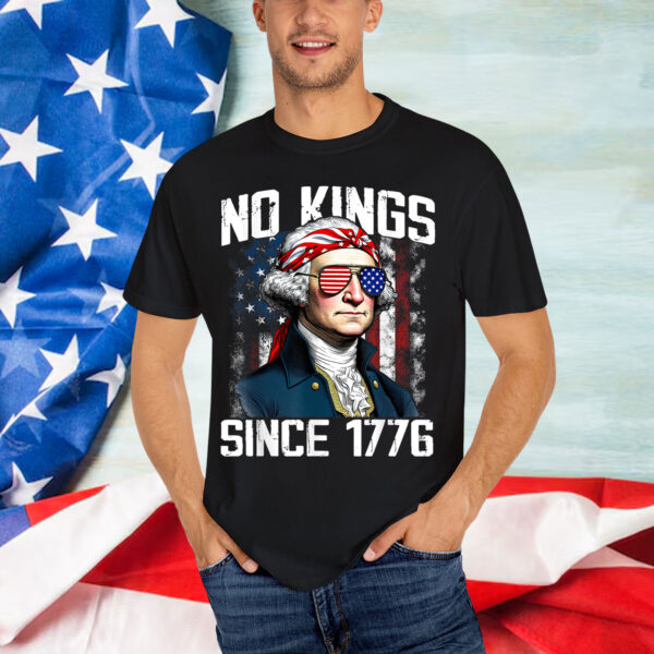 No Kings in America Since 1776 Distressed USA Shirt