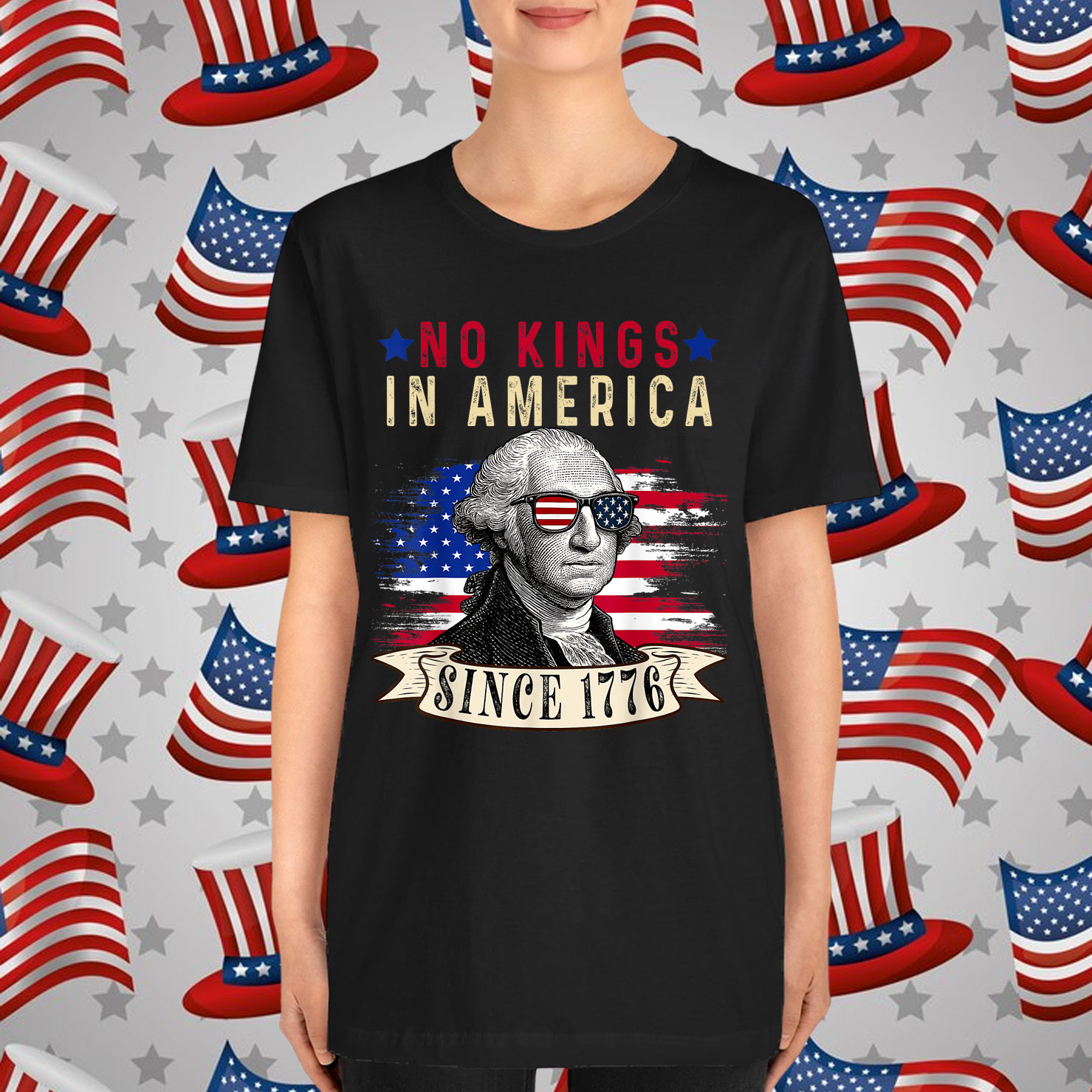 No Kings in America Since 1776 Distressed Shirt