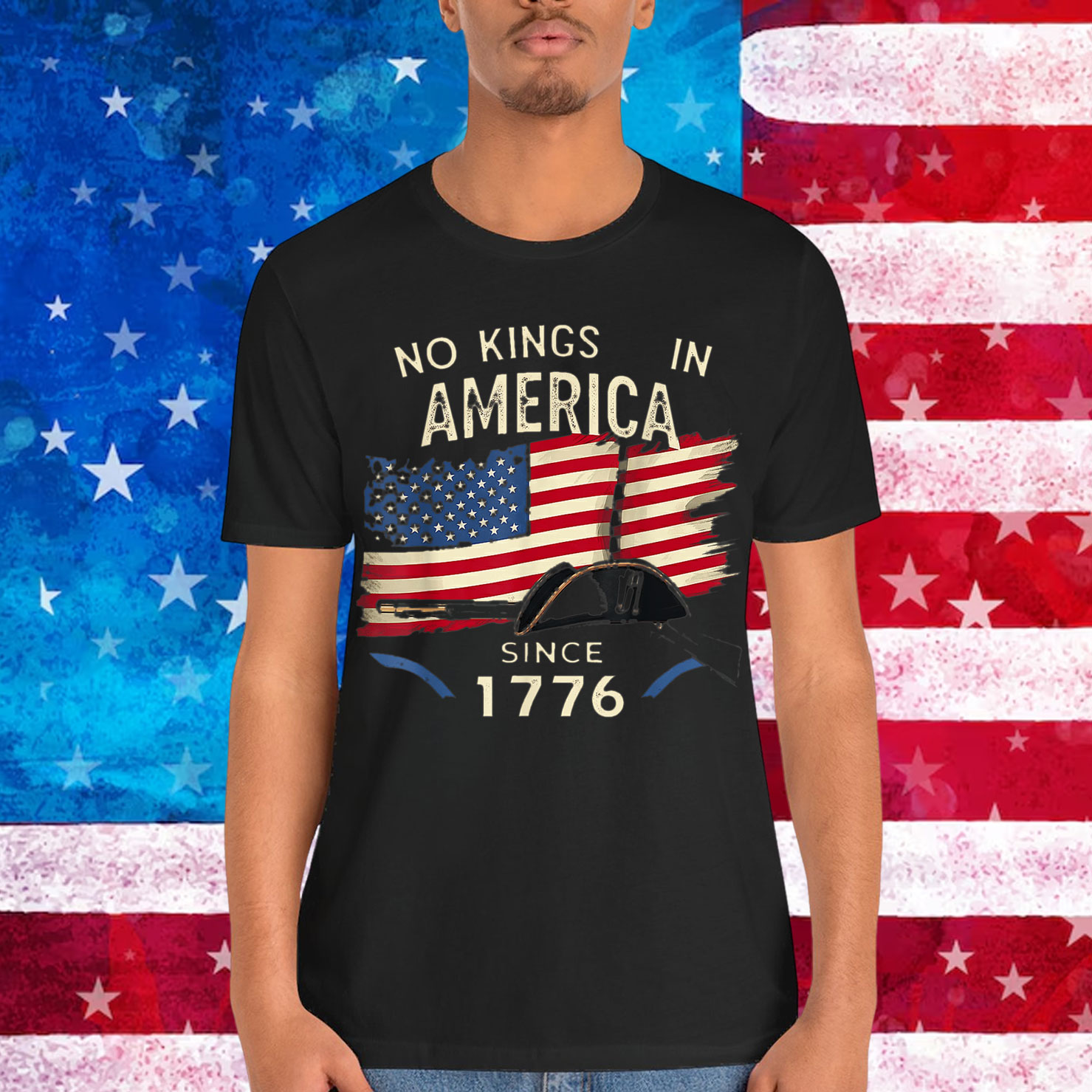 No Kings in America Since 1776 Patriotic T-Shirt