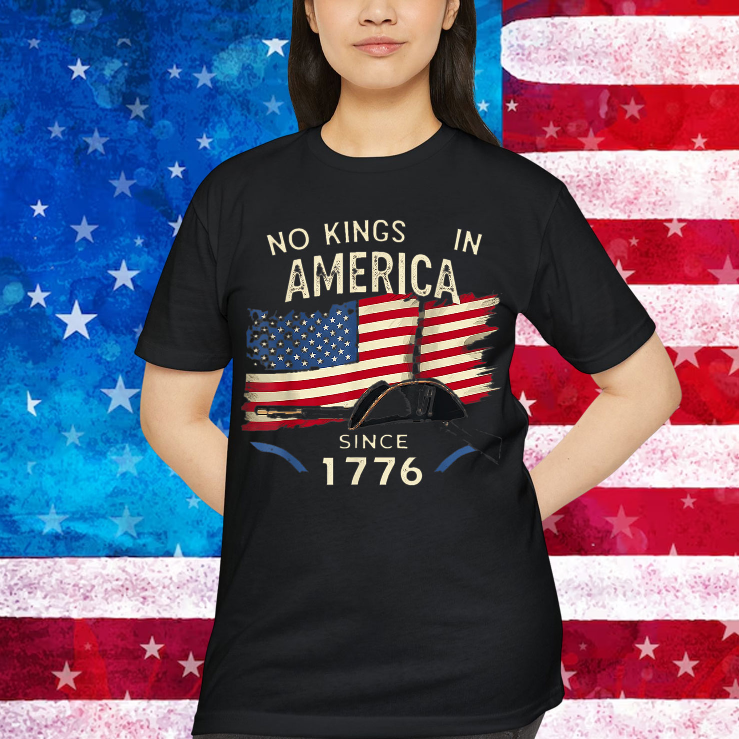 No Kings in America Since 1776 Patriotic T-Shirt