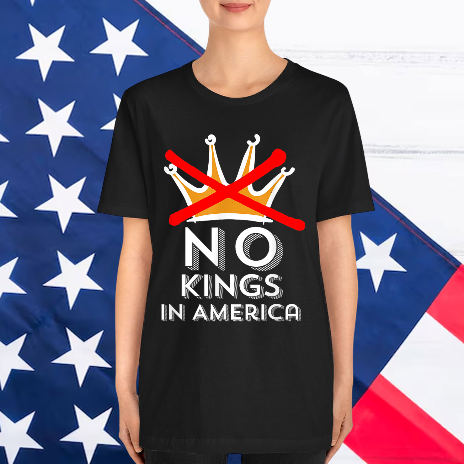 No Kings in America We Don't Do Kings Patriotic Shirt